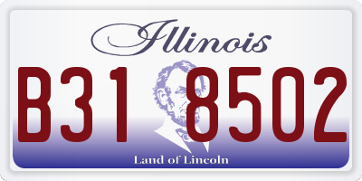 IL license plate B318502