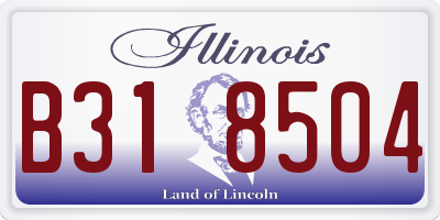 IL license plate B318504