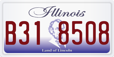 IL license plate B318508