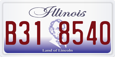 IL license plate B318540