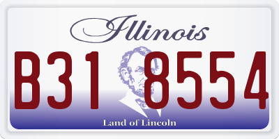 IL license plate B318554