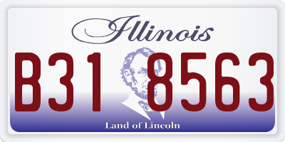 IL license plate B318563