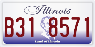 IL license plate B318571