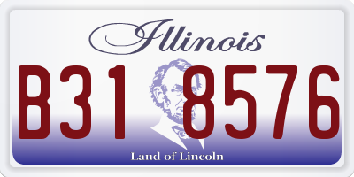 IL license plate B318576