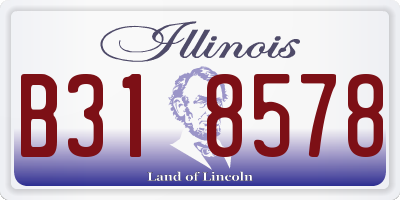 IL license plate B318578