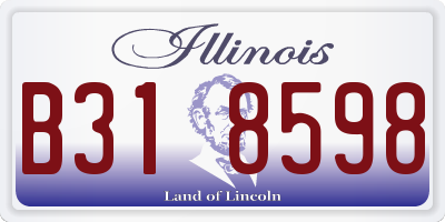 IL license plate B318598