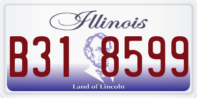 IL license plate B318599