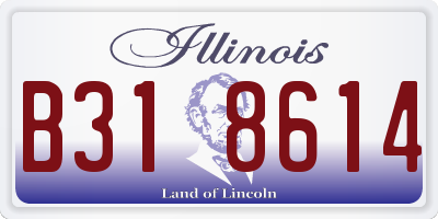 IL license plate B318614