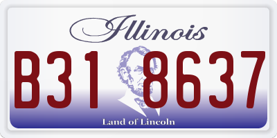 IL license plate B318637