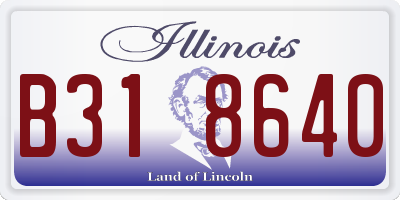 IL license plate B318640