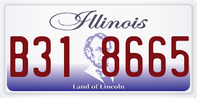 IL license plate B318665
