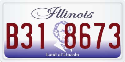 IL license plate B318673