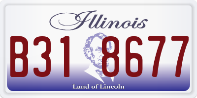 IL license plate B318677