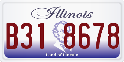 IL license plate B318678