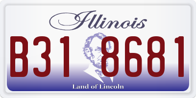 IL license plate B318681