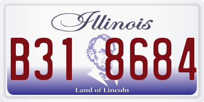 IL license plate B318684