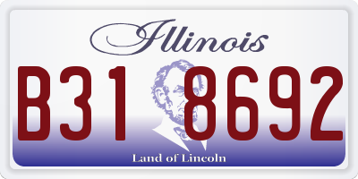 IL license plate B318692
