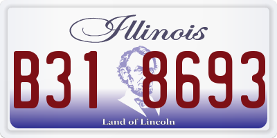 IL license plate B318693