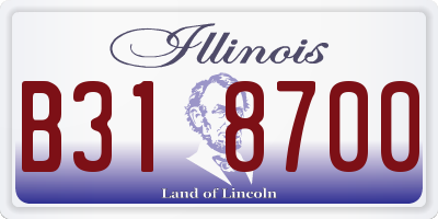 IL license plate B318700