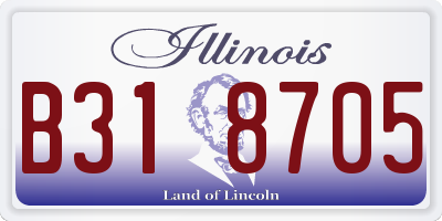 IL license plate B318705