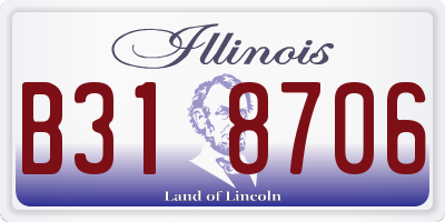 IL license plate B318706