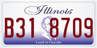 IL license plate B318709