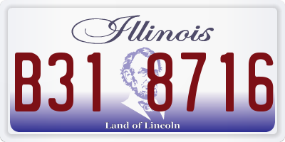 IL license plate B318716