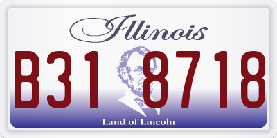 IL license plate B318718