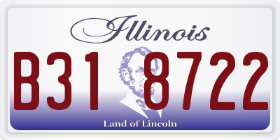 IL license plate B318722