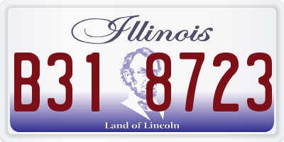 IL license plate B318723