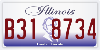 IL license plate B318734