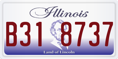 IL license plate B318737