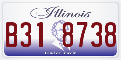 IL license plate B318738