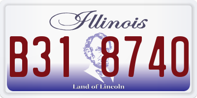 IL license plate B318740