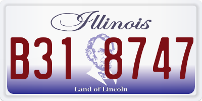 IL license plate B318747
