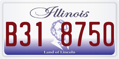 IL license plate B318750