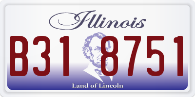 IL license plate B318751