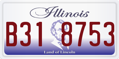 IL license plate B318753