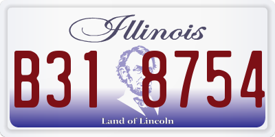 IL license plate B318754