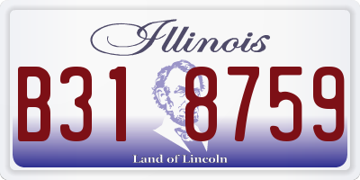 IL license plate B318759