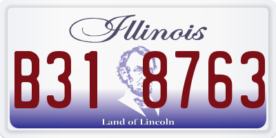 IL license plate B318763