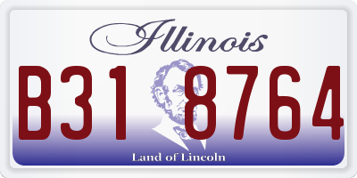 IL license plate B318764