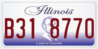 IL license plate B318770