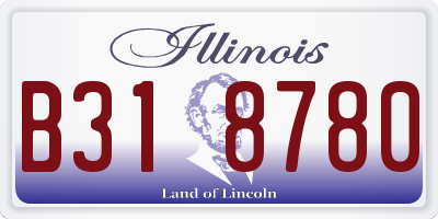 IL license plate B318780