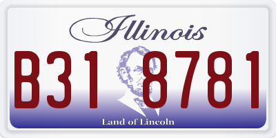 IL license plate B318781