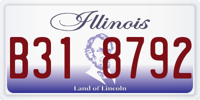 IL license plate B318792