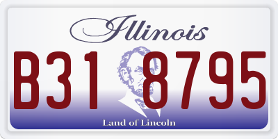 IL license plate B318795