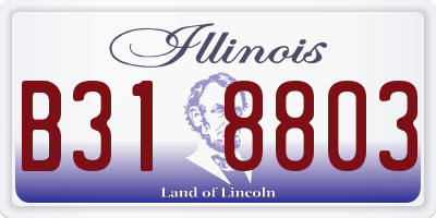 IL license plate B318803