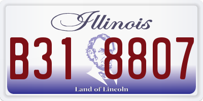 IL license plate B318807
