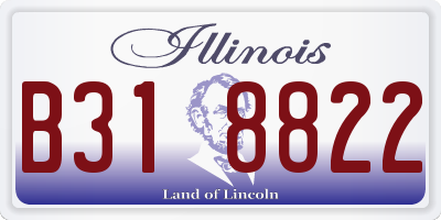 IL license plate B318822